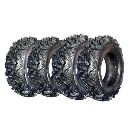 Garvee Set of 4 AT25X8-12 & AT25X10-12 6PR ATV UTV Tires - size: AT25X8-12＆AT25X10-12, style: Pattern A