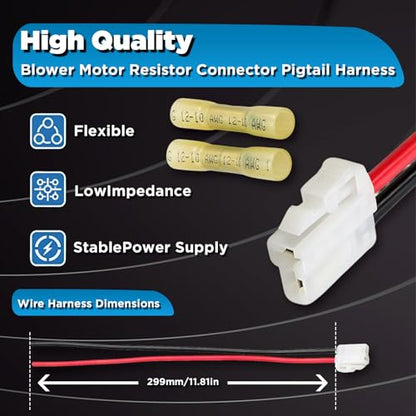 AITKEN 2PCS Universal Cooling Fan Connector Pigtail Harness - style: 2 pack