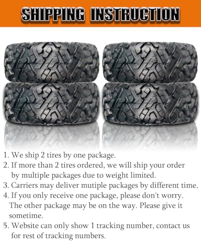 GarveeTech 25x8-12 ATV/UTV Tires 6PR All-Terrain Tires Heavy Duty for Trail/Mud/Rock, 2 Pack Tubeless - size: 25X8-12 2PCS, style: Pattern 1001