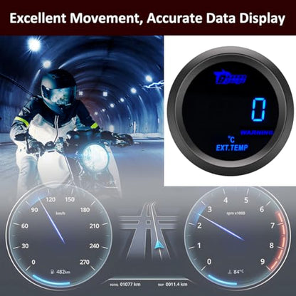 Car Exhaust Gas Temperature Gauge 12V Auto Exhaust Gas Temp Gauge - color: Blue Light Exhaust Gas Temp