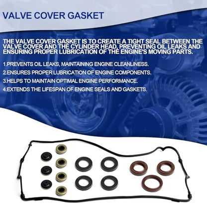 Timing Belt Water Pump Kit fits with Valve Cover Gasket for 1996-2001 For Acura Integra, 1997-2001 For Honda CR-V 1.8L 2.0L B18B1 B20B4 B20Z4 L4 DOHC 16V