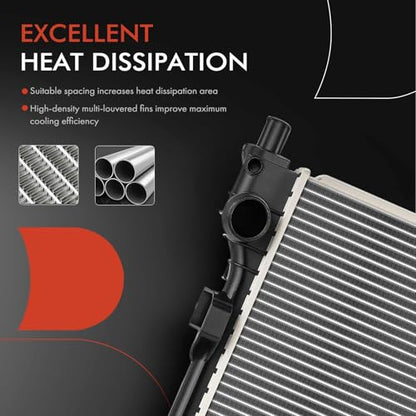 A-Premium Engine Coolant Radiator Assembly Compatible with Mercedes-Benz