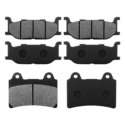 Front and Rear Brake Pads for Yamaha Roadstar 1600 XV1600 01-05, Road Star XV 1600 Silverado 07-09, XV1600 Wildstar 99-04, XVZ1300 Royal Star 1300 05-13, Midnight 03, Midnight Star 02-03