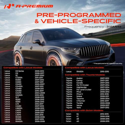A-Premium 315MHz Pre-programmed TPMS Sensor Tire Pressure Monitoring Sensor