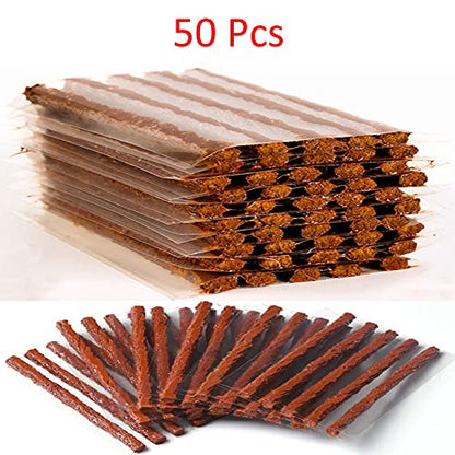 50 Pcs Tire Plugs, The Strings of Tire Repair Kit, Tire Patch Plugs, Plugs to Fix A Flat, Suits Car, ATV, UTV, Motorcycle, Wheelbarrow - size: 50