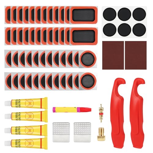 80pcs Bike Tire Repair Kit, Self-Adhesive Bike Tire Patch Kit