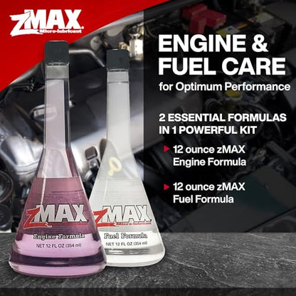 zMAX 51-011 - Engine & Fuel Formula Kit - Easy to Use - Reduces Carbon Build-Up & Lubricates Metal Extending Life of Car or Truck - Runs Efficiently, Improving Gas or Diesel Mileage - 12 oz. Each - size: Engine & Fuel - Single