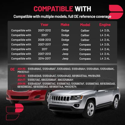 BDFHYK Engine Motor & Trans Mounts Compatible with Dodge Caliber 07-12 - size: 2007-2017 Chrysler 4PCS