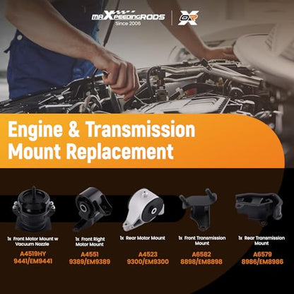maXpeedingrods Engine and Transmission Mount Kit for Acura Mdx - size: for Acura Mdx 3.5L V6 2001-2002