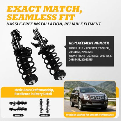 Front Shocks Absorber Struts Electric Compatible with SRX 10-16 - size: Front Shocks Absorber