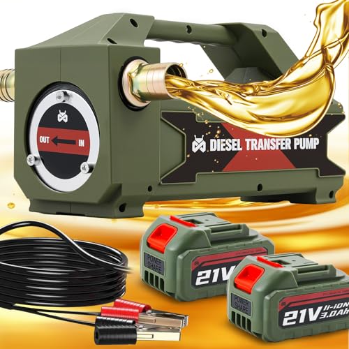 Mxmoonant Fuel Transfer Pump Battery Powered Cordless Diesel Transfer Pump