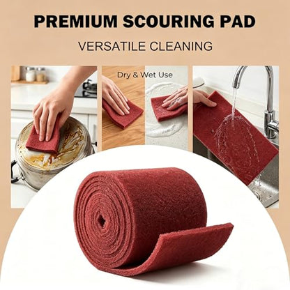 5 Inch *15 Feet 400 Grit Maroon General Purpose Scuff Pads, Scuffing, Hand Scouring Pad, Sanding Pad, Paint Primer Prep Scratch - Surface Preparation Pad for Car Auto Body Woodworking - style: 400 Grit Maroon