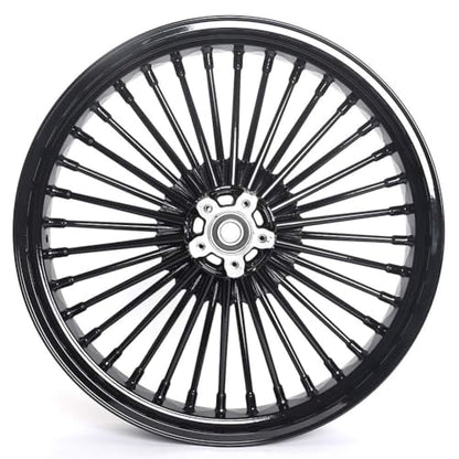 TOFR 21x3.5 Fat Spoke Black Front Wheel For Harley Touring Baggers 84-08 - color: Gloss Black, size: Front:21inch x 3.5inch