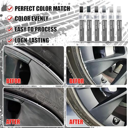 Rim Touch Up Paint(Gunpowder) for Tesla Model Y/3/S/X - color: Gunpowder(Fits for Model Y 19"/ Model Y 21"/ Model 3 20"/ Model S 21"/ Model X 20"/ Model X 22")