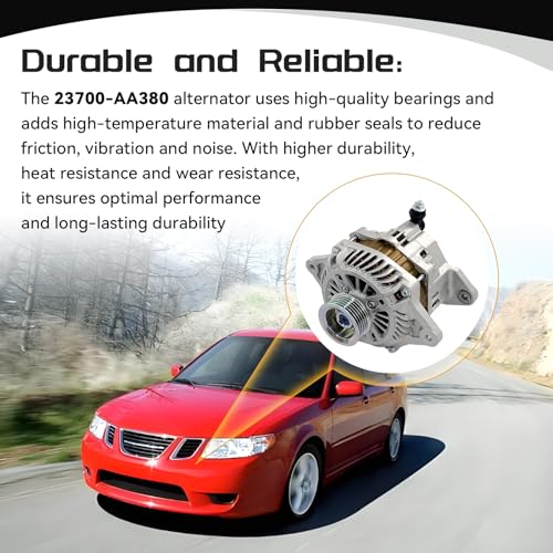 23700AA380 Alternator 12V 90A Compatible with Subaru Impreza 2004-2010 - size: S-ubaru Impreza/Forester H4/Saab 9-2X