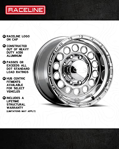 Raceline Wheels 887 ROCKCRUSHER Wheel Polished 15X10"6X5.5 Bolt Pattern -47mm Offset/(3.65"B/S) Aluminum Passenger Car Wheels, Full Size Replacement Chrome Car Rims - color: Polished, size: 15X10 Inches, 6X5.5, -47/3.65"