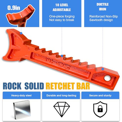 Heavy Duty Car Jack Stands 3 Ton with 2 Crossbars&Double Locking - color: Black+Orange, size: 3 Ton Double Locking with Crossbars