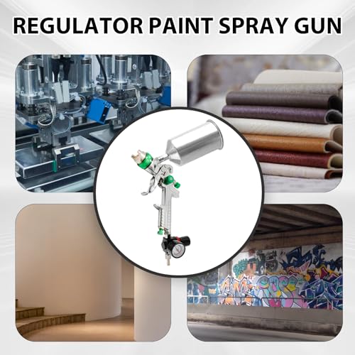 Saihisday HVLP Spray Gun Gravity Paint Gun with 2.5mm Nozzles 1000cc Cup