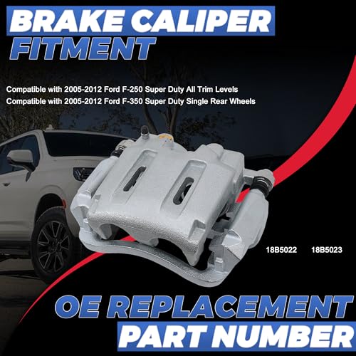 18B5022 18B5023 Front Disc Brake Calipers Compatible with 05-12 Ford F-250 - size: Front 18B5022+18B5023