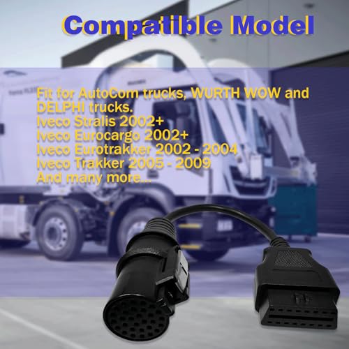 Truck OBD1 to OBD2 Cable for Iveco 30 Pin OBD2 Diagnostic Cable Adapter - style: Fit for Iveco 30pin