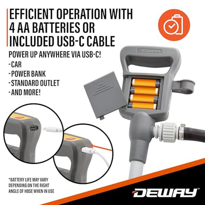 Deway Fuel Transfer Pump, Manual Nozzle Control, 3.8 GPM, 51in Hose - style: Basic No Auto-Stop