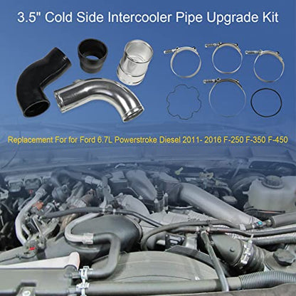 Cold Side Intercooler Pipe Kit Compatible With Ford F250 F350 6.7 2011-2016 - size: Cold Side Intercooler Pipe Boot Kit