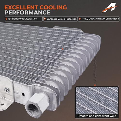 40k Transmission Cooler Kit LPD47391, Heavy Duty 40,000 GVW Low Pressure Drop Oil Cooler, Brazed Aluminum Trans Cooler Compatible with Tru-Cool 40k for Trucks, RVs & Towing Vehicles (Silver) - color: Silver