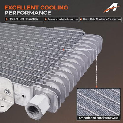 40k Transmission Cooler Kit LPD47391, Heavy Duty 40,000 GVW Low Pressure Drop Oil Cooler, Brazed Aluminum Trans Cooler Compatible with Tru-Cool 40k for Trucks, RVs & Towing Vehicles (Silver) - color: Silver