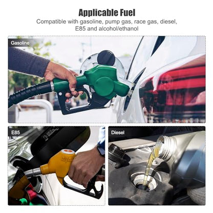 Universal External Inline Fuel Pump Electric High Flow 300LPH 12V with Mounting Bracket Clamp Black