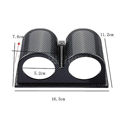 ESUPPORT Carbon Fiber 2" 52mm Heavy Duty Universal Two Hole Dash - color: Dual Hole