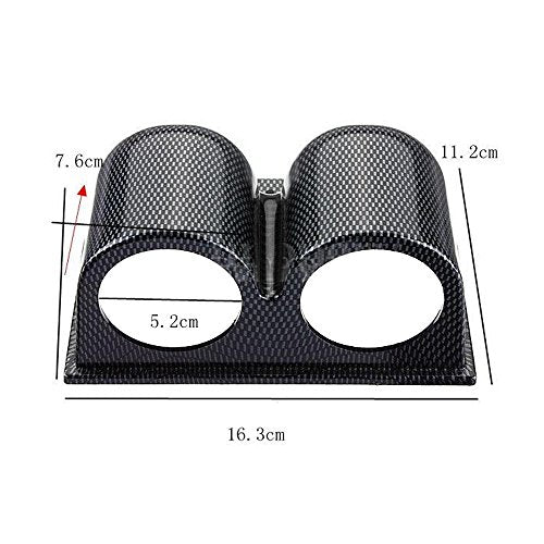 ESUPPORT Carbon Fiber 2" 52mm Heavy Duty Universal Two Hole Dash - color: Dual Hole