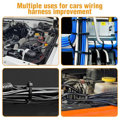 GOOACC Push Mount Cable Zip Ties Heavy Duty Nylon 4 Popular Sizes - color: 120pcs Push Mount Cable Zip Tie-4 Sizes