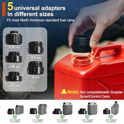 5.5 GPM Cordless Fuel Transfer Pump, with Auto Shut- Off & Beep Alert. - color: Black