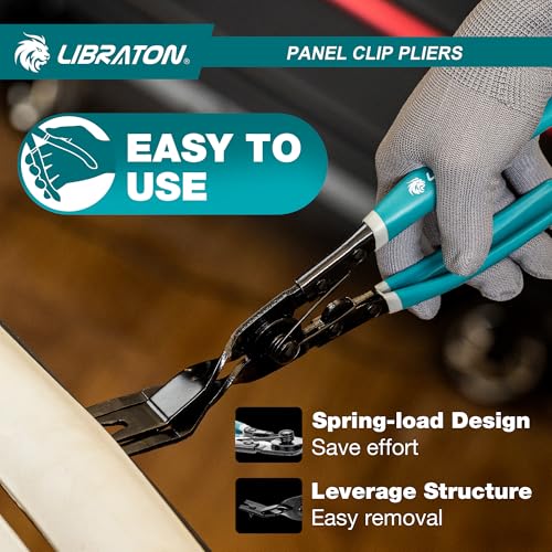 LIBRATON Panel Clip Pliers, Automotive Car Trim Removal Tool