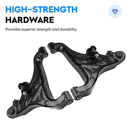 Front Lower Control Arm Assembly for Infiniti QX56 04-10, Nissan Armada 05-15, Pathfinder 04, Titan 04-15, Suspension Kit K620512 K620511 2PCS Set