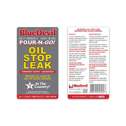 BlueDevil Products 49499 Oil Stop Leak - 8 Ounce - size: 8 oz.