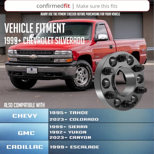 Wheel Accessories Parts 2 Pcs Hub Centric Wheel Spacers Adapters 6x5.5 6x139.7mm 1.75 Inch Thick 78.1mm Hub M14x1.5 14x1.5 Thread Stud Fits Chevy Silverado 1500 Suburban Tahoe ｜ GMC Sierra 1500 Yukon - size: 1.75" (2 Pack), style: Silverado Sierra 1500 (H