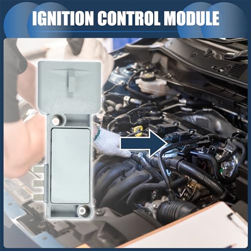 Ignition Control Module, Inner Ignition Module Control Unit No.E6SZ12A297A for Lincoln Town Car V8 5.0L 1987-1990 ABS Gray, 1 Pc