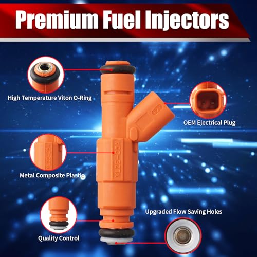 Set of 10 Fuel Injectors 0280155917 FJ322 822-11150 Replacement - size: FJ322