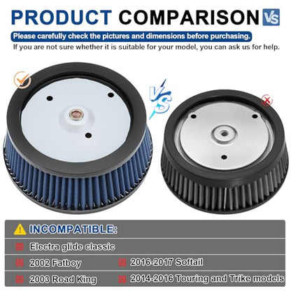 HD-0800 29442-99e Air Filter for Harley Davidson Road King Electra Glide Screamin Eagle Road Glide Dyna Softail Springer Ultra Classic FatBoy Wide Street Super Glide 2944299C 2944299A 2944299B