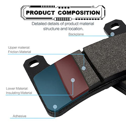 LOCOPOW Front Rear Brake Pads for 2004 2005 2006 Suzuki GSXR 1000 2004 2005 Suzuki GSXR 600 750