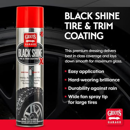 Griot's Garage Black Shine XL High Gloss Tire Dressing, 21.5 oz, 6 pk - size: 21.5 Ounce (Pack of 6)