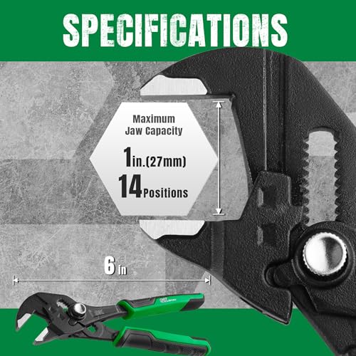 SK 6" Pliers Wrench, Smooth Parallel Jaw, Water Pump Pliers, CR-V Steel - size: 6-inch Single
