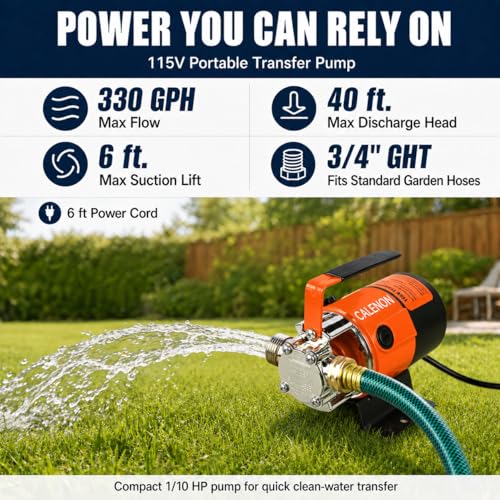 115V Water Transfer Pump, 330 GPH Electric Water Transfer Pump - style: 115V – Standard