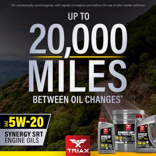 TRIAX Synergy SRT 5W-20 Full Synthetic Engine Oil API SQ/ILSAC GF-7A Licensed | 20,000 Miles of Protection (5 Gallon) - size: 5 Gallon