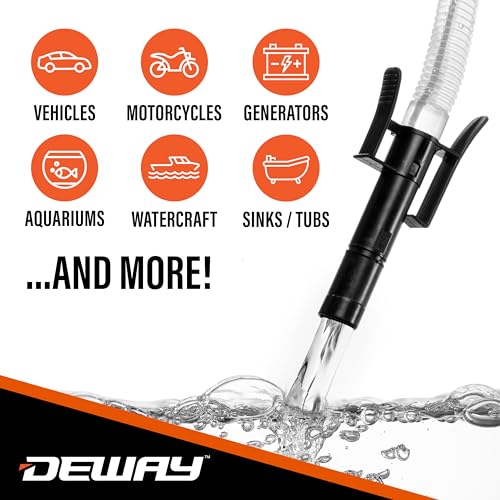 Deway Battery-Powered Stick Transfer Pump, AA, Auto-Stop, 39 In Hose - style: Auto-Stop