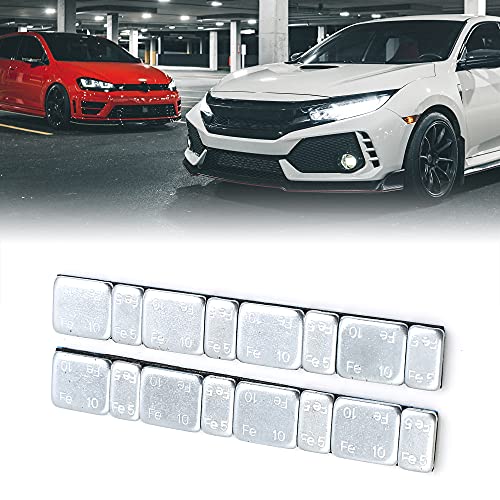 F FIERCE CYCLE 2.1oz Adhesive Back Wheel Balance Weights Strips for Motorcycle 124 x 18mm 2pcs - size: 14 x 10 x 1.5 cm