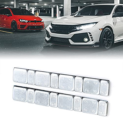 F FIERCE CYCLE 2.1oz Adhesive Back Wheel Balance Weights Strips for Motorcycle 124 x 18mm 2pcs - size: 14 x 10 x 1.5 cm