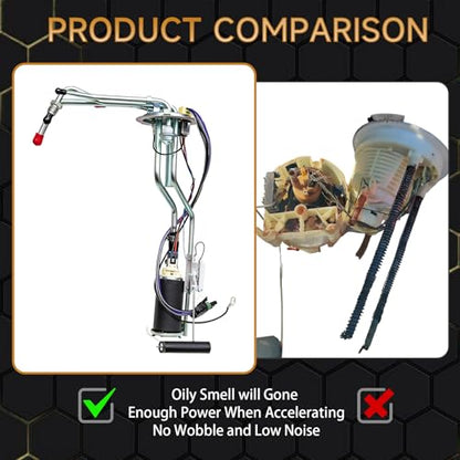 Fuel Pump Compatible with Chevrolet Chevy GMC Pickup C1500 C2500 C3500 K1500 K2500 K3500 5.0L 5.7L 7.4L V8 4.3L V6 1996-1997 Replace E3622S with Seal Ring - color: E3622S