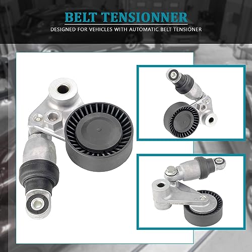 IRONTEK 252813C100 Belt Tensioner Pulley Assembly fit for Hyundai (2007-2008 Entourage/ 2007-2014 Santa Fe/ 2006-2010 Sonata), for Kia (2014-2015 Cadenza/ 2011-2012 Sedona) #419-004 25281-3C100 39104 - size: 252813C100
